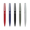 New Product ideas 2021 corporate gift oblique top trim matt finish twist metal ball pen with custom logo